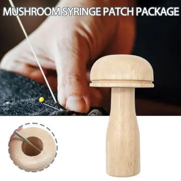 Wooden DIY Darning Mushroom Darner Patch Tool Trouser Clothes Sock Sewing  Repair