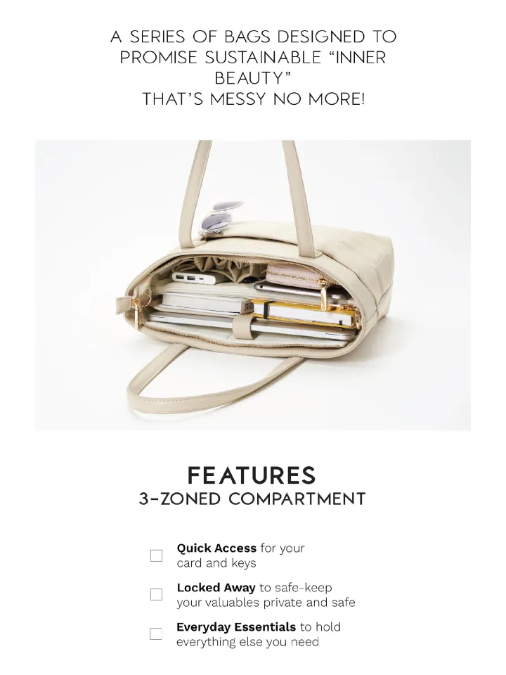 The Urban Lady Satchel Bag - Messy-No-More Compartment Bag