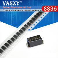 100PCS SS36 30V 60A SMD SR360 DO-214AB พิกัด SMA SK36