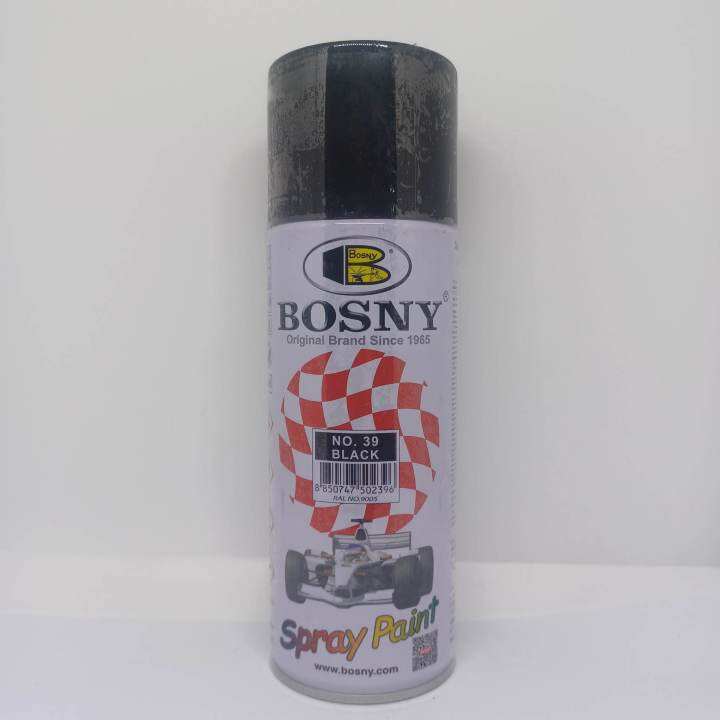 BOSNY ACRYLIC SPRAY PAINT #39 GLOSSY BLACK/ BLACK | Lazada PH