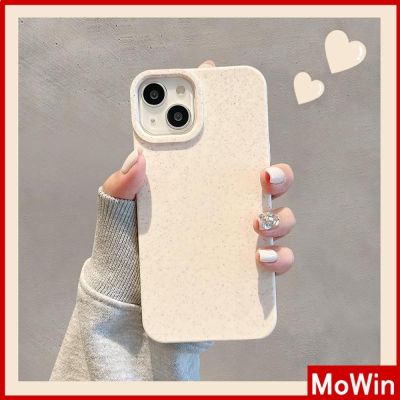 Mowin - เข้ากันได้สำหรับ เคสไอโฟน เคสไอโฟน11 เคส เป็นมิตรกับสิ่งแวดล้อมฟางข้าวสาลีเคสโทรศัพท์ นุ่มกันกระแทกป้องกันเรียบง่ายสีทึบ