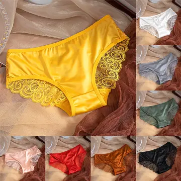 High-end satin lace panties antibacterial pure cotton luxury