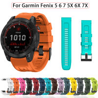 นาฬิกาสายสำหรับการ์มิน Fenix 22มม. 26มม. 5 6 7 5X 7X 6X 3ชม. สายรัดข้อมือซิลิโคนแซฟไฟร์