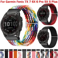 JKER 26 22mm Loop Nylon Watchbands For Garmin Fenix 7 6 Fenix 6X Fenix 7X 5X 3HR Fenix 6 5 935 945 Smart Wirstband Easyfit Strap