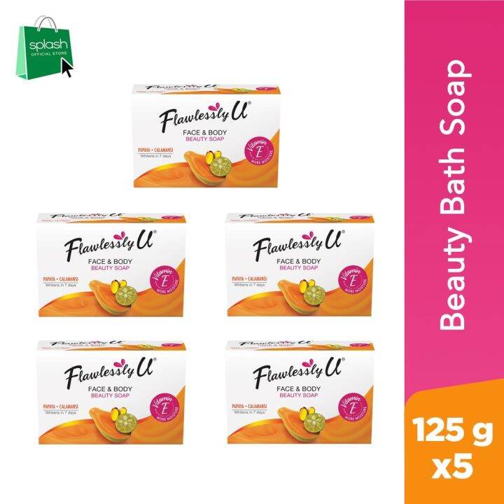 Flawlessly U 2in1 Papaya Calamansi Soap 125g set of 5 Lazada PH