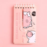 Cute Fruit Word Book Portable Coil Notebook Cartoon Strawberry Avocado Sticky Notes Learning Memo Pad Korean Stationery