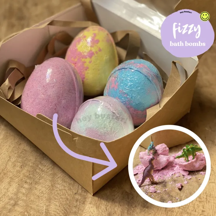 fizzy bath bombs with toys