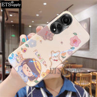 เคสโทรศัพท์สำหรับ OPPO A78ฝาหลังสีฟ้าอ่อนไรน์สโตนซิลิโคนนิ่มป้องกันการการป้องกันการกระแทกลายดอกทานตะวันสำหรับผู้หญิง OPPO A78 4G ฝาหลัง