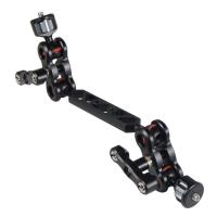 5inch/11inch Aluminum Camera Articulating Magic Arm Dual Ballhead Extension Bar with 1/4" Screws For DSLR Camera Monitor Support