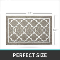 Indoor Door Mat Resist Dirt and Absorbent Entryway Rug, Anti-Slip, Low Profile Inside Floor Mat Door Rugs for Entrance