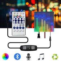 DC5V WS2812B Led Panel Individually Addressable Screen Matrix With 28Keys Controller Bluetooth Mic Music Pixels Module Light Kit