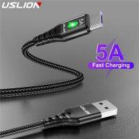 [Hot K] สายไมโคร USB USLION 5A สายไฟสำหรับ Huawei ข้อมูลไมโครชาร์จที่รวดเร็ว LED Samsung Xiaomi แอนดรอยด์อุปกรณ์เสริมโทรศัพท์มือถือ Microusb