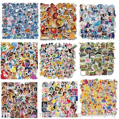 【LZ】✟✤❄  50Pcs/Pack Disney Cartoon Mickey Mouse/Princess/ Pooh Bear Stickers DIY Skateboard Motorcycle Luggage Waterproof Sticker Toy