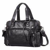 Men PU Handbags Casual Leather Laptop Bags Male Business Travel Messenger Bags Mens Crossbody Shoulder Bag