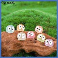 OWMXZL 30Pcs 7สี Briquettes เรืองแสง elfs เรซิน ตุ๊กตาเป็ดสไปรท์บอลสีดำ ของใหม่ การตกแต่งภูมิทัศน์ขนาดเล็กของมอส ของตกแต่งบ้าน