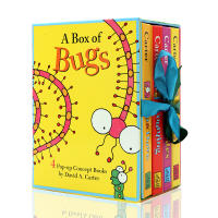 English original a box of bugs 4 pop up concept 4 Volume insect color digital enlightenment cognition three-dimensional book childrens English picture book