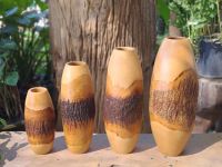 แจกัน แจกันไม้ ไม้มะม่วง Mango wood vase