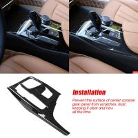 Center Console Gear Shift Panel Cover Trim for BMW 5 Series G30 Carbon Fiber Style 2017 2018 ABS Plastic Interior Accessories