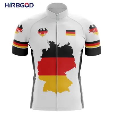 HIRBGOD Mens Cycling Jersey 2021 for Germany Series Flag Design Trendy Bike Shirt Short Sleeve Bicycle Clothing,TYZ889-01