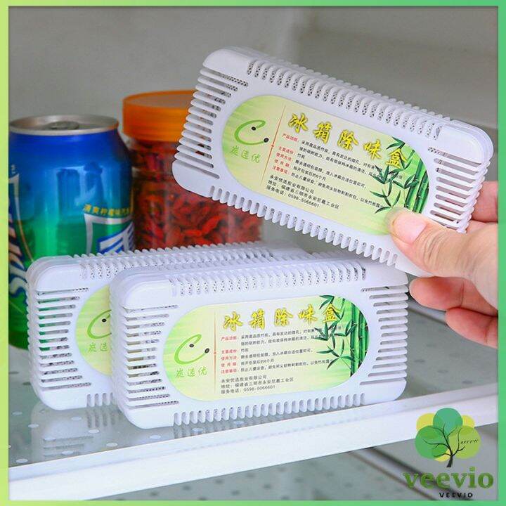 veevio-กล่องถ่านไม้ไผ่กําจัดกลิ่นสําหรับตู้เย็น-deodorant-box-มีสินค้าพร้อมส่ง