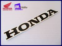 #สติ๊กเกอร์ HONDA (สีดำขอบส้ม-พื้นใส)แท้ 110มม. // HONDA 110MM T3 Sticker (GENUINE PARTS)