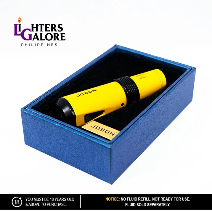 Lighters Galore TORCH 324 (JOBON, DE BATO, CYLINDER SHAPE, YELLOW