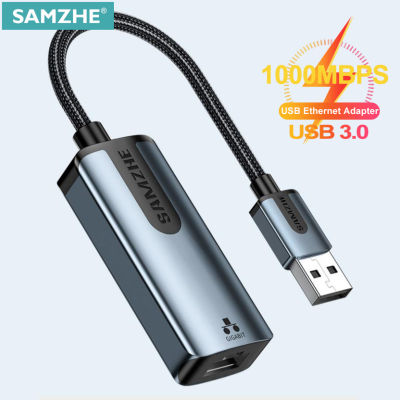 SAMZHE USB Ethernet USB 3.0 2.0 ถึง RJ45 USB HUB สำหรับคอมพิวเตอร์อะแดปเตอร์อีเธอร์เน็ตการ์ดเครือข่าย USB Xiaomi Mi กล่อง S Nintendo SWITCH-kdddd