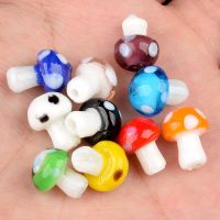 10x13mm 5pcs Colour Mushroom beads Glass Loose Spacer Bead for Jewelry Making DIY Bracelets Necklace Earrings Accessories NEW Beads