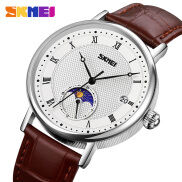 SKMEI Đồng Hồ Nam Đồng Hồ Thời Trang Dây Da Thạch Anh Đơn Giản Chống Nước