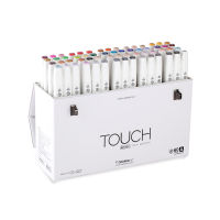 **สินค้าลิขสิทธิ์แท้** TOUCH TWIN 60 BRUSH MARKER SET A / มาร์คเกอร์หัวพู่กัน-หัวตัดขนาดกลาง เซ็ต 60 แท่ง (โทนสี A) แบรนด์ TOUCH จากประเทศเกาหลี