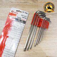 ????โปรโมชั่นราคาพิเศา NETTO ชุดประแจหกเหลี่ยม NT-9T (mm) 9ตัว/ชุด ยาวพิเศษ HEX KEY SET ราคาถูก ชุดประแจครบชุด ประแจ ชุดประแจ ชุดประแจบล็อก ชุดประแจแหวน เครื่องมือช่าง อุปกรณ์ช่าง ซ่อมแซ่ม