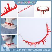 JiaShuo Baby Toy ฮาโลวีนปาร์ตี้ชุดลูกพังก์ร็อค deathrock เลือด Red Stitch Choker สร้อยคอ