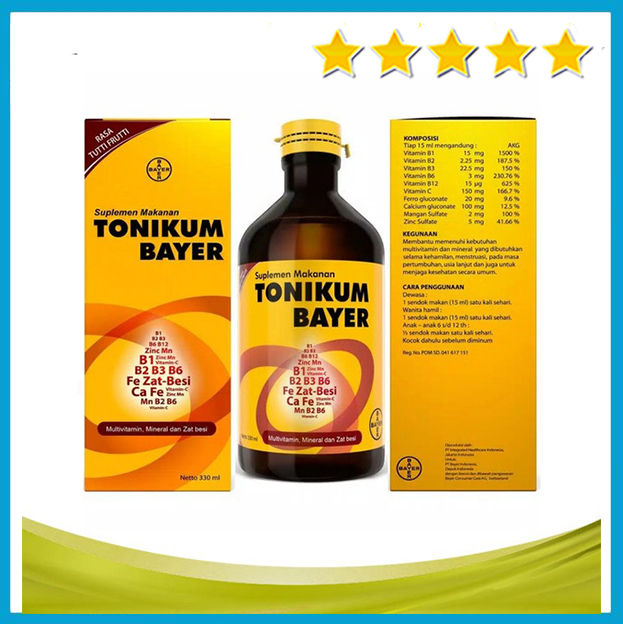 Tonikum Bayer Sirup 330 Ml - Sirup Vitamin Anemia Penambah Darah Dan ...