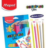 Maped (มาเพ็ด) สีไม้ 36 สี COLORPEPS | สีไม้แท่งสามเหลี่ยม จับถนัดมือ รหัส CO/832017