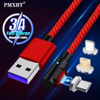 เคเบิลไมโคร USB แม่เหล็ก90องศาชนิด C ชาร์จเร็วสำหรับ12 11 Por เหมาะสำหรับ Huawei ที่เหมาะกับ Xiaomi โทรศัพท์มือถือ USB C สายชาร์จแม่เหล็ก