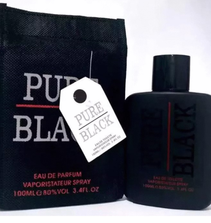 PURE BLACK PERFUME SPRAY FOR MEN 100ML WITH POUCH 55421 Lazada PH