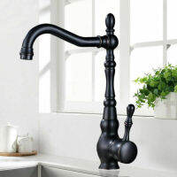 Black Bronze Basin Faucet Antique Brass Single Handle Mixer Tap 360 Rotation Kitchen Faucet Kitchen Hot And Cold Mixer Taps