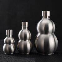 【LZ】►┇  Portable Stainless Steel Hip Flask Wine Jug Gourd Bottle Outdoor Water Boating Acessórios de aniversário Presente 500ml 1500ml 2500ml