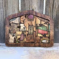 Wooden Jesus Puzzles Nativity Puzzle with Unique Wood Burned Design Home Decoration Accessories for Kids Adult Figurines Wooden Toys