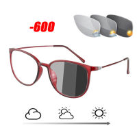 TR90 Eyeglasses Frame Photochromic Sunglasses Chameleon Lens Myopia Men Women Computer Glasses Game for Sight -0.75 -175