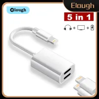 Elough ไฟอะแดปเตอร์เครื่องชาร์จสำหรับ iPhone 14 13 12 11 Pro XR XR X 8 7 6S iPad OTG ไฟคู่สำหรับส่งข้อมูล IOS