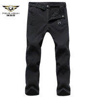 Mens Winter Thick Warm Fleece Shark Skin Pants Casual Tactical Military Trousers Male Stretch Waterproof Outwear Sweatpants