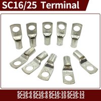 1pcs SC Copper Lug Ring Connector Peephole Bare Cable Electric Crimp Cold Pressing Terminal SC16 6 SC16 8 SC16 10 SC25 6 SC25 8