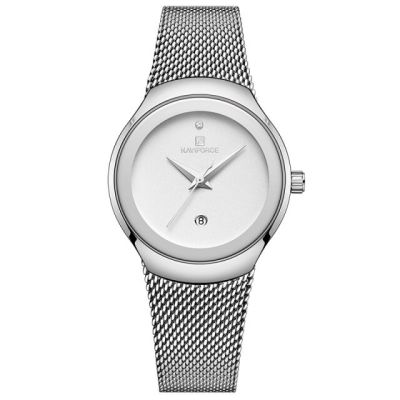 Relogio Feminino NAVIFORCE Watch แฟชั่นสำหรับผู้หญิงผู้หญิงนาฬิกาควอตซ์ชุดสแตนเลสนาฬิกาข้อมือกันน้ำเรียบง่ายสำหรับผู้หญิง