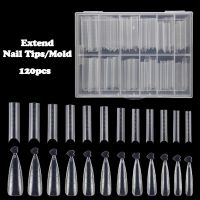 120/100/20 pcs Gels Quick Building Mold Tips Nail Dual Forms Finger Extension Polygels Nail Art Building UV Gel Nail Tools