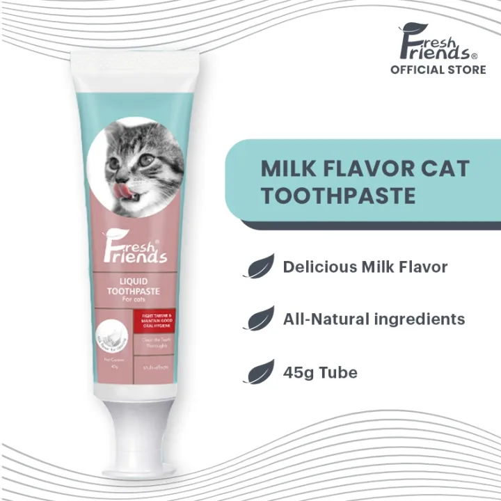 Fresh Friends Cat Toothpaste 45g Milk Flavor for Fresh Breath Lazada PH