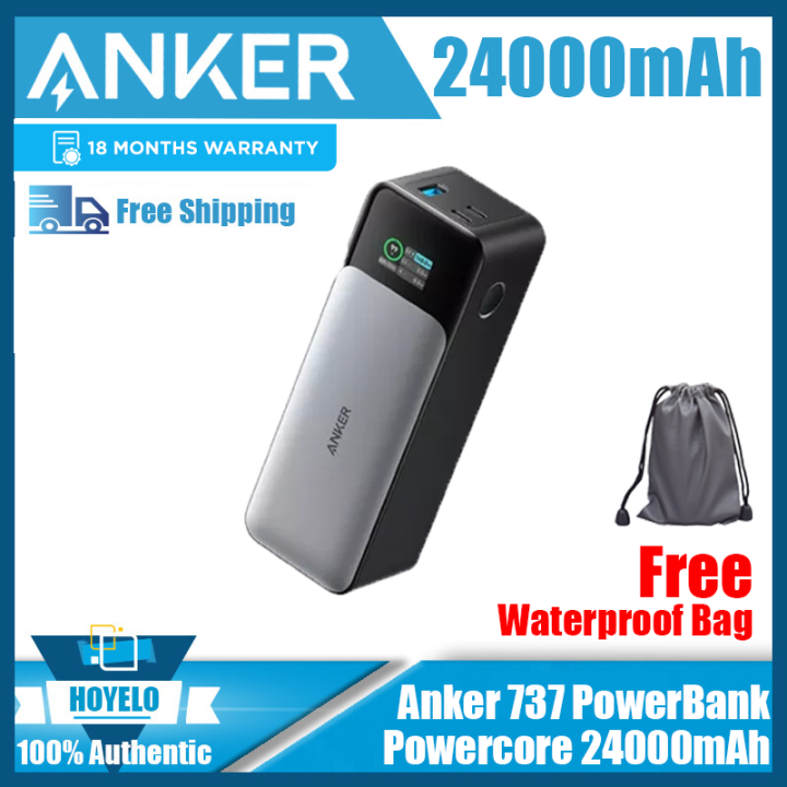 Anker 737 PowerCore 24K Wired Power Bank 3 USB Ports 24000mAh 140W