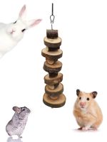 〖Love pets〗   Hamster Chew Toy Small Pet Chinchilla Tooth Grinding Toy Organic Natural Apple Wood String For Guinea Pig Gerbils Cage Pendant