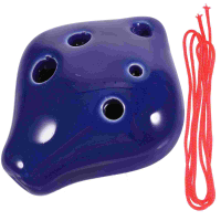 Ocarina เครื่องดนตรีเด็กดนตรีขนาดเล็กผู้ใหญ่เริ่มต้นเซรามิก6หลุมเชือกเส้นเล็ก