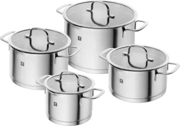 ZWILLING Essence Cookware Set, 5-Piece, Silver